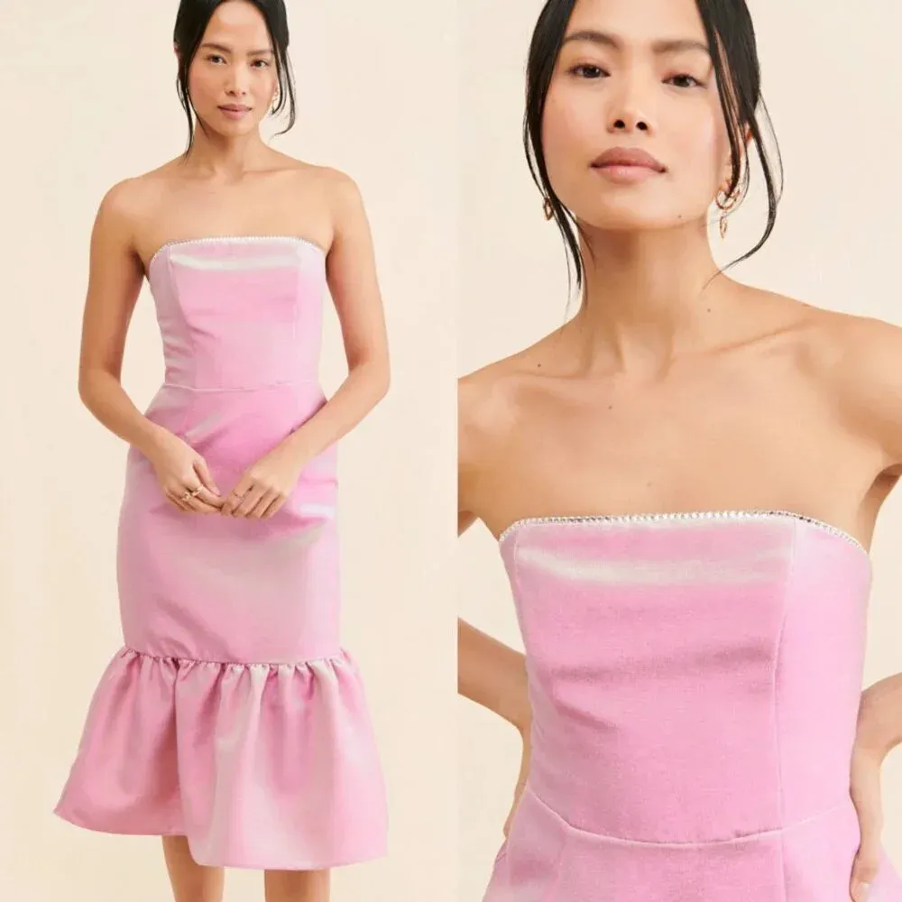 Urban Outfitters Gin & Jules Lexi Crystal Trim Midi Dress Size Large NWOT $286 - Image 15