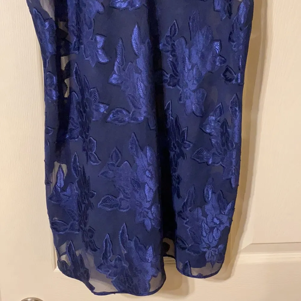 Vintage Angelique sheer floral silky nightgown Size L - Image 3