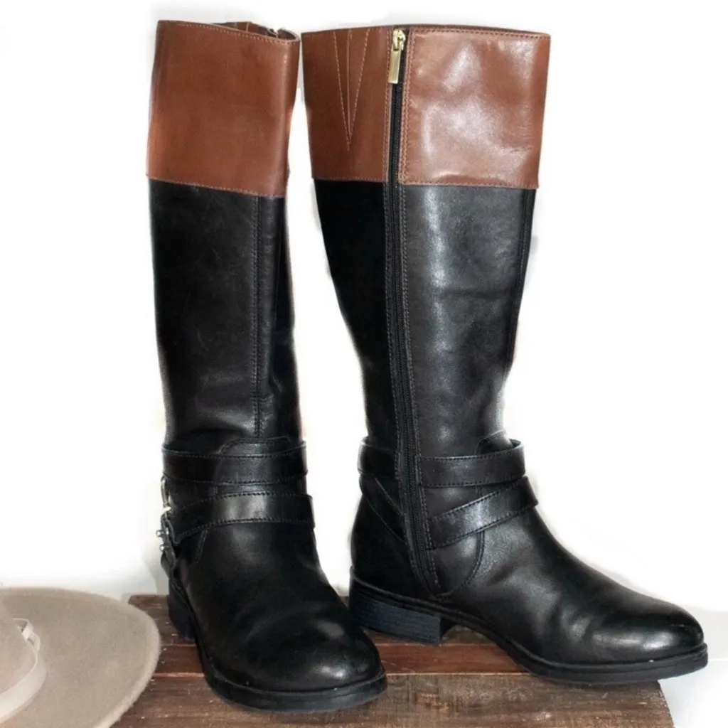 Bandolino Black and Brown Riding Boots size 6 - Image 8