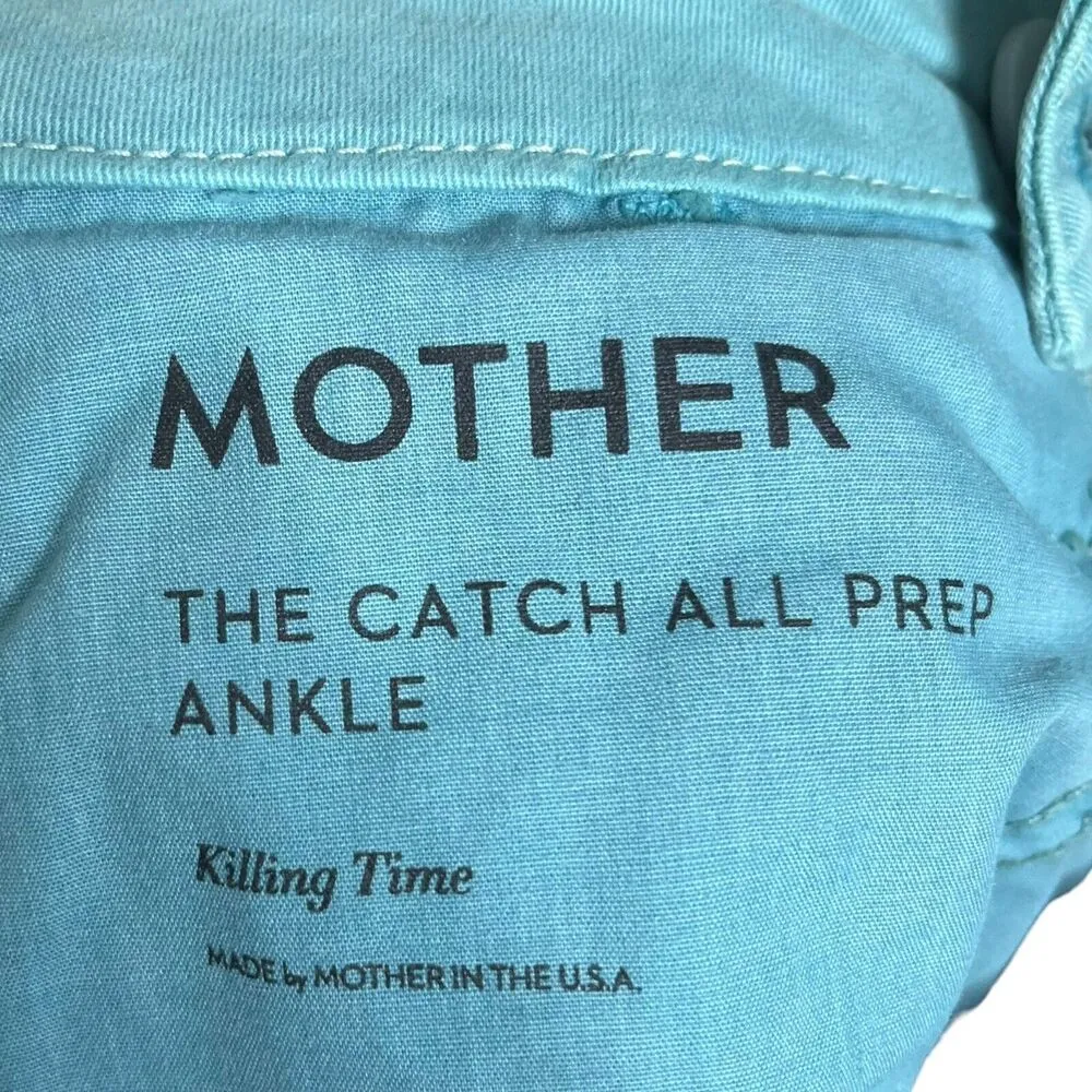 Mother The Catch All Prep Ankle Crop Nile Blue Pants Killing Time Womens Size 24 - Image 6