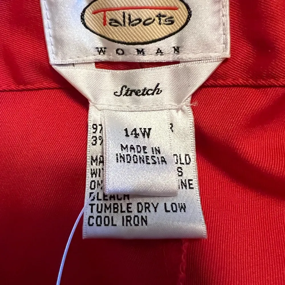 Talbots Vintage Women’s Skort Orange Red NWT Size 14W 14 W - Image 9