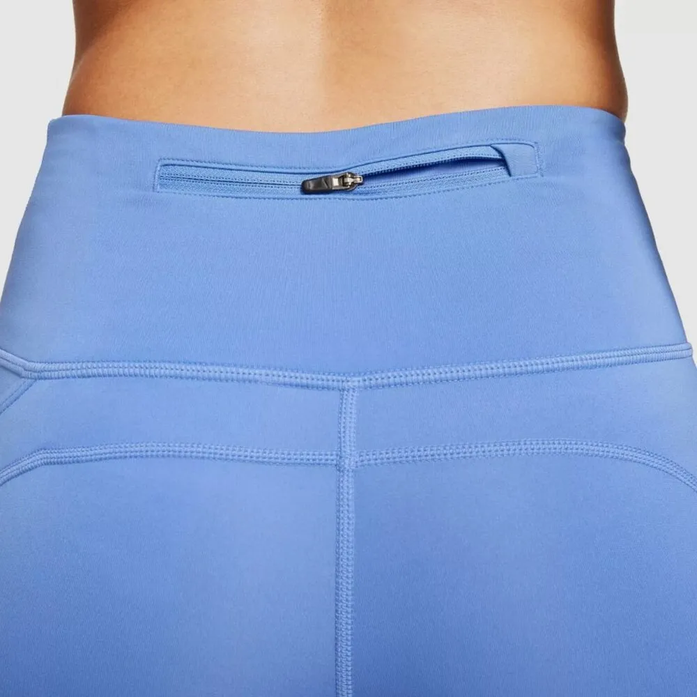 NWT Nike Fast Women's Blue 7/8 Pockets MR Running Leggings (FB4658-450) Sz -2X - Image 5