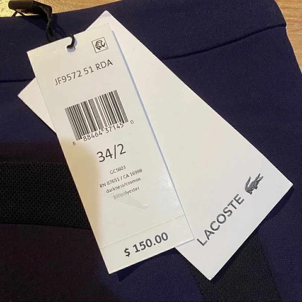 NWT Lacoste Purple & Black Color A-line Skirt - Image 2