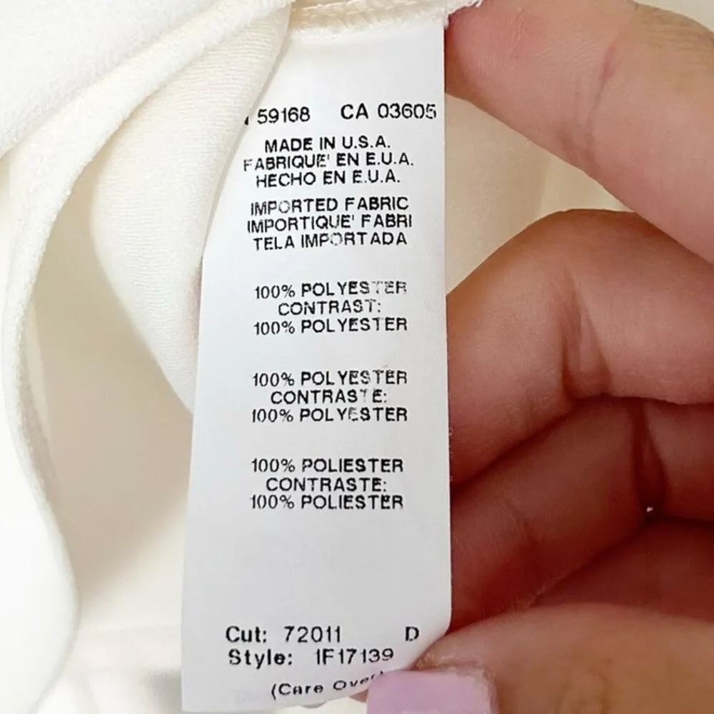 Fifteen Twenty White Tie Sleeve Blouse Sz XS - Image 5