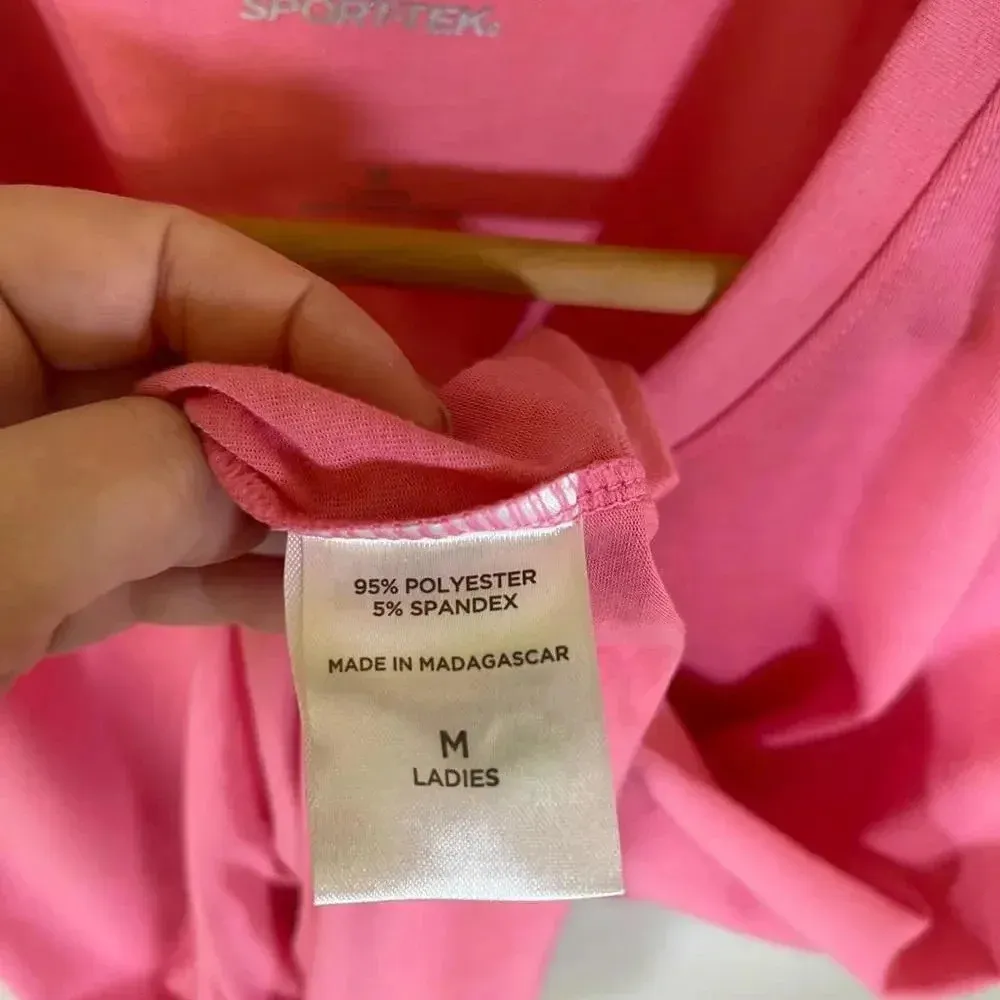 Women’s Sport-Tek pink athletic short sleeve top Medium - Image 3