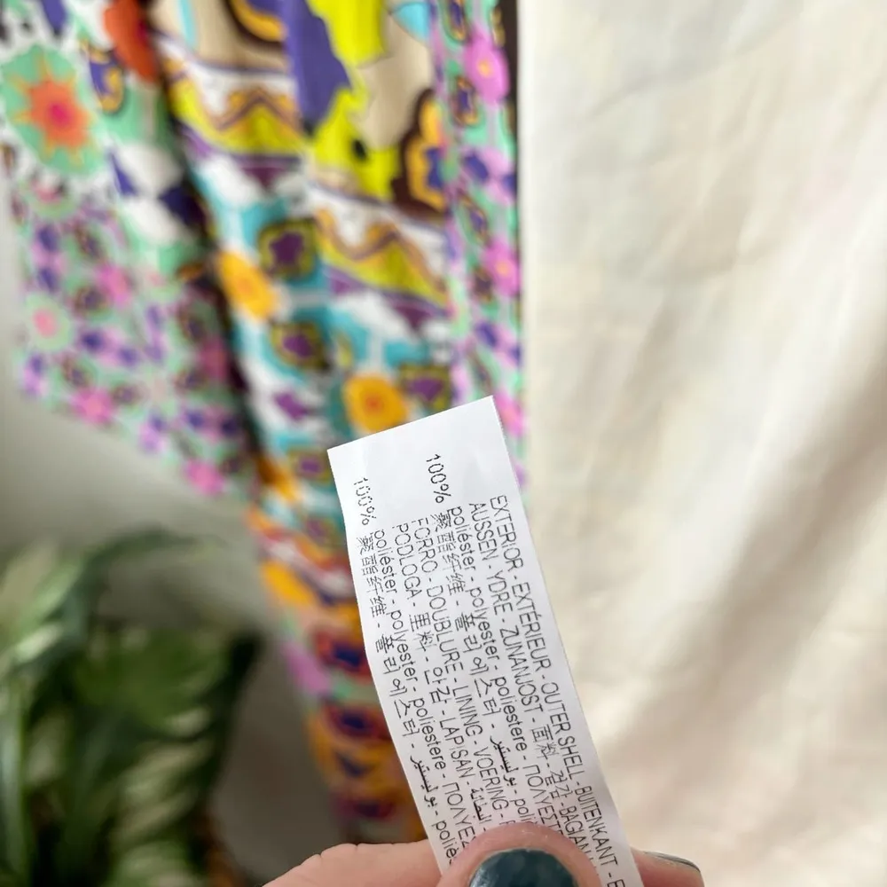 Zara Satin Effect Printed Belted Kimono Robe - Image 8