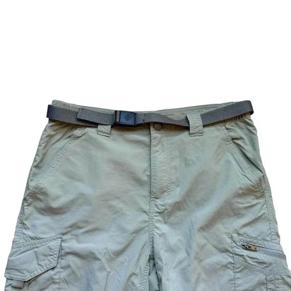 Columbia Sportswear Tan Beige Cargo Shorts Belt  Lightweight Omni Shade Sun Prot - Image 2