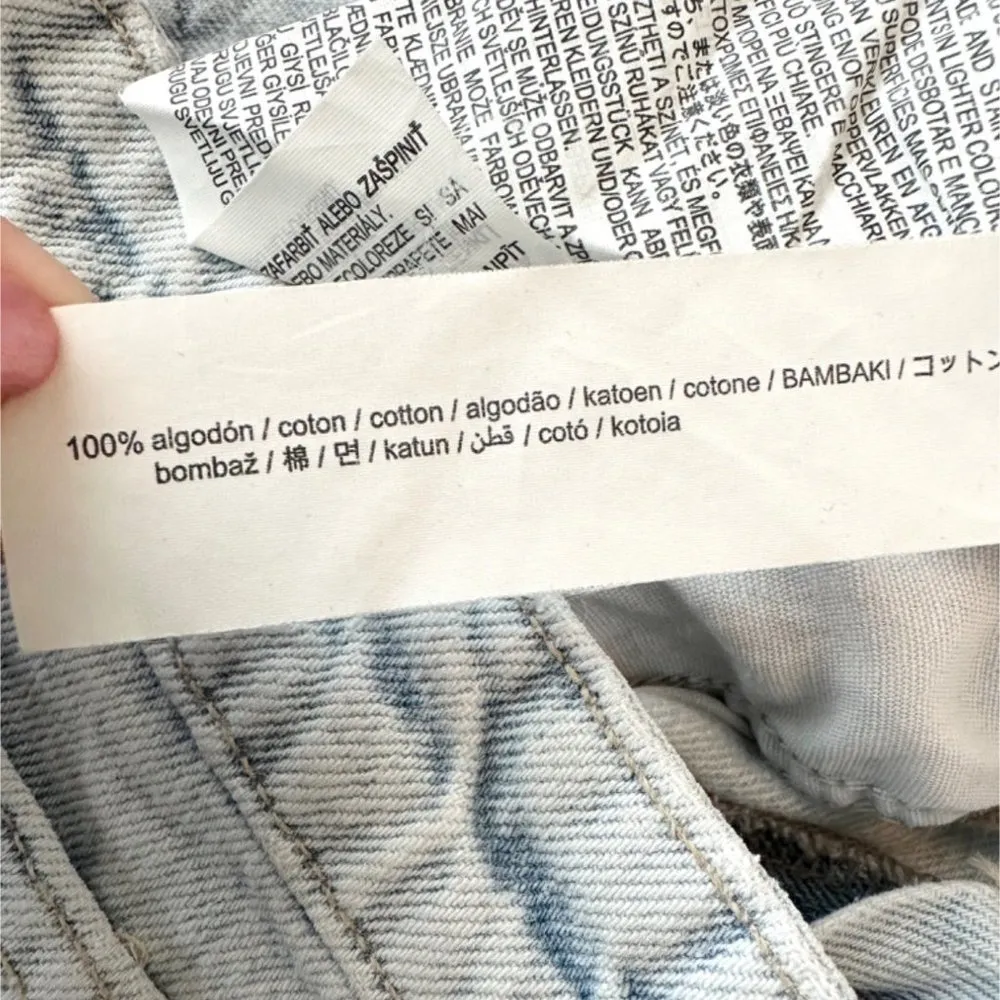 ZARA Skirt Womens Large Denim Midi Light Wash Slit🩵 - Image 11