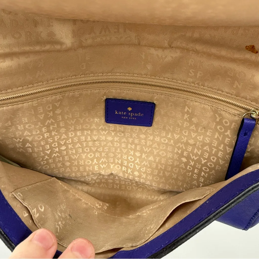 Kate Spade Charlotte Street Dody Crossbody‎ Bag in Blue Purple 7" H x 10" W - Image 10