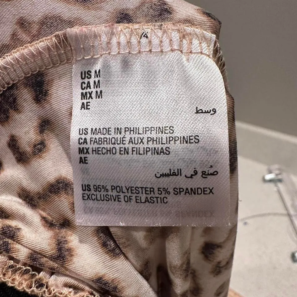 INC International Concepts Brown Leopard Animal Print Belted Flare Pants Medium Tan - Image 5