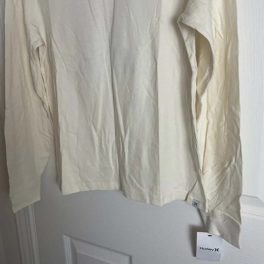 Hurley Split Level Classic Crew long sleeve T-shirt Beige| size large - Image 4