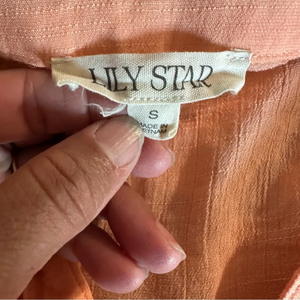 Lily Star Coral Button-Down Shirt - Image 3