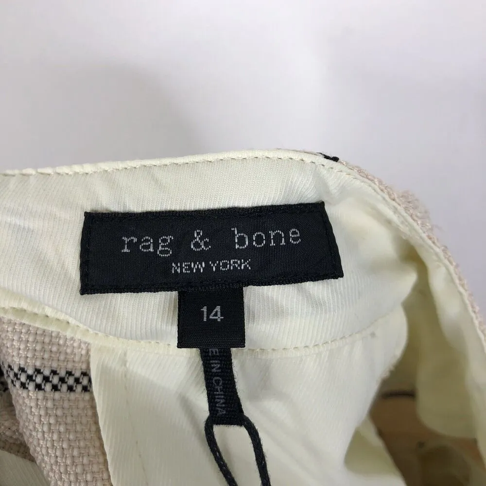 NEW rag & bone Women's 14 Ivy Plaid Windowpane Checks High Waist Cuffed Shorts - Image 7