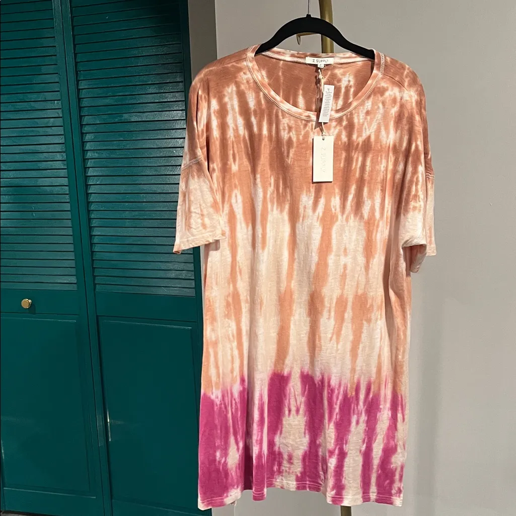 Z SUPPLY Delta Tie-Dye Dress – Sahara + Purple/Pink | NWT | Size Small - Image 2