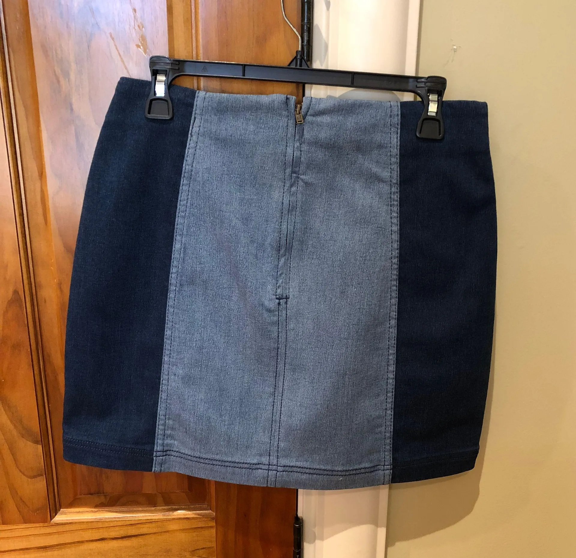 Two-Tone Denim Skirt - Image 3