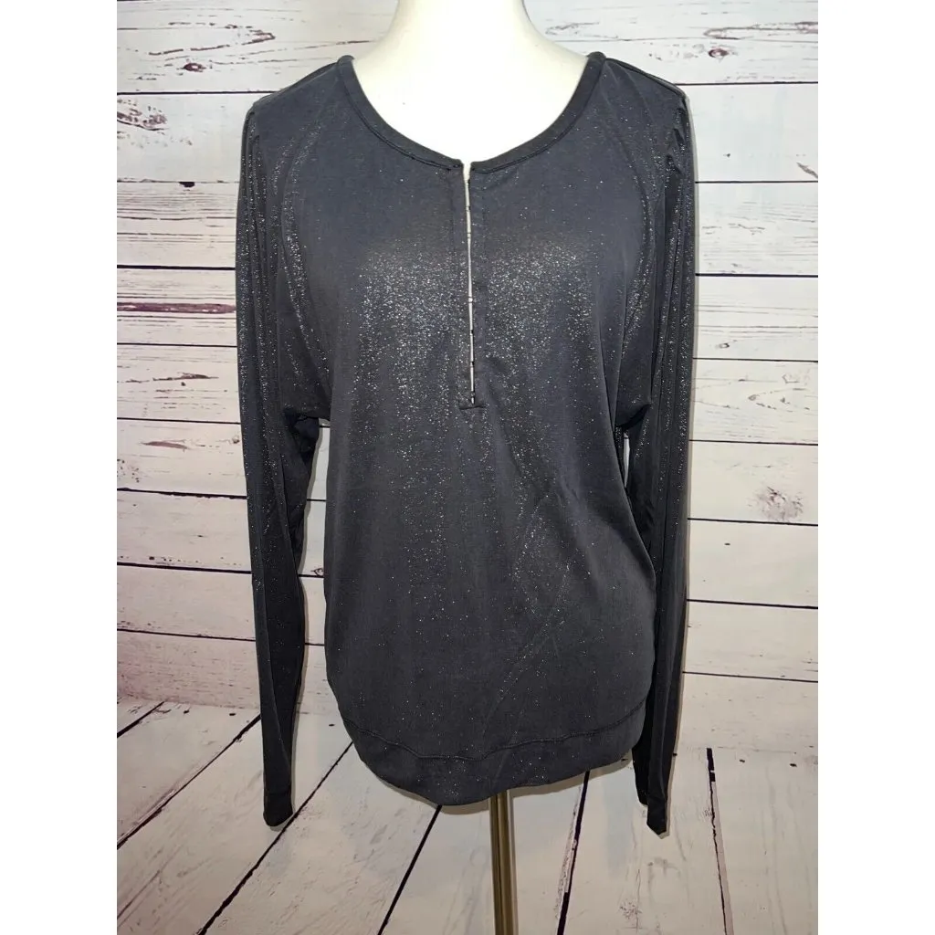 We the Free Small Tunic Shirt Top Sparkle Long Sleeve Tunic Silver Womens‎ - Image 10