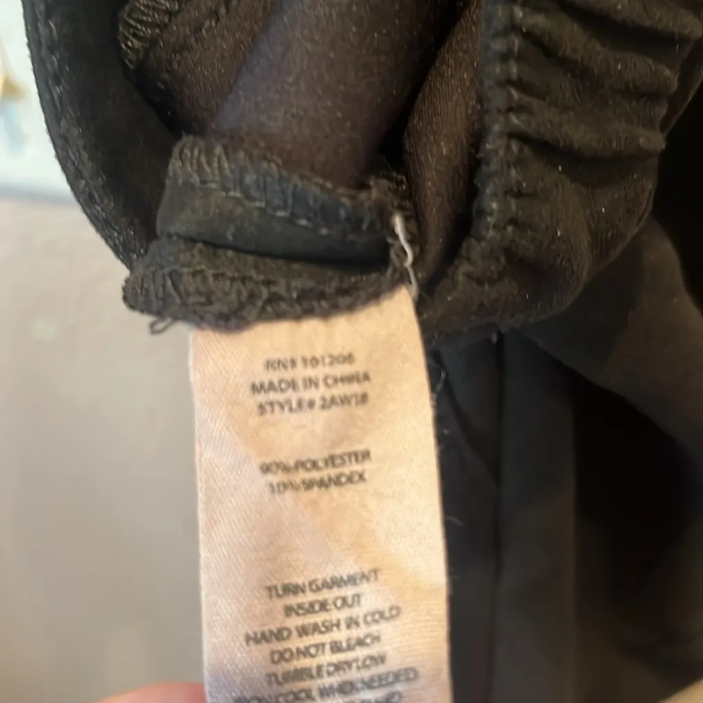 Soft Surroundings Urban Noir Leggings Womens M Faux Suede Pants Black Textured - Image 12