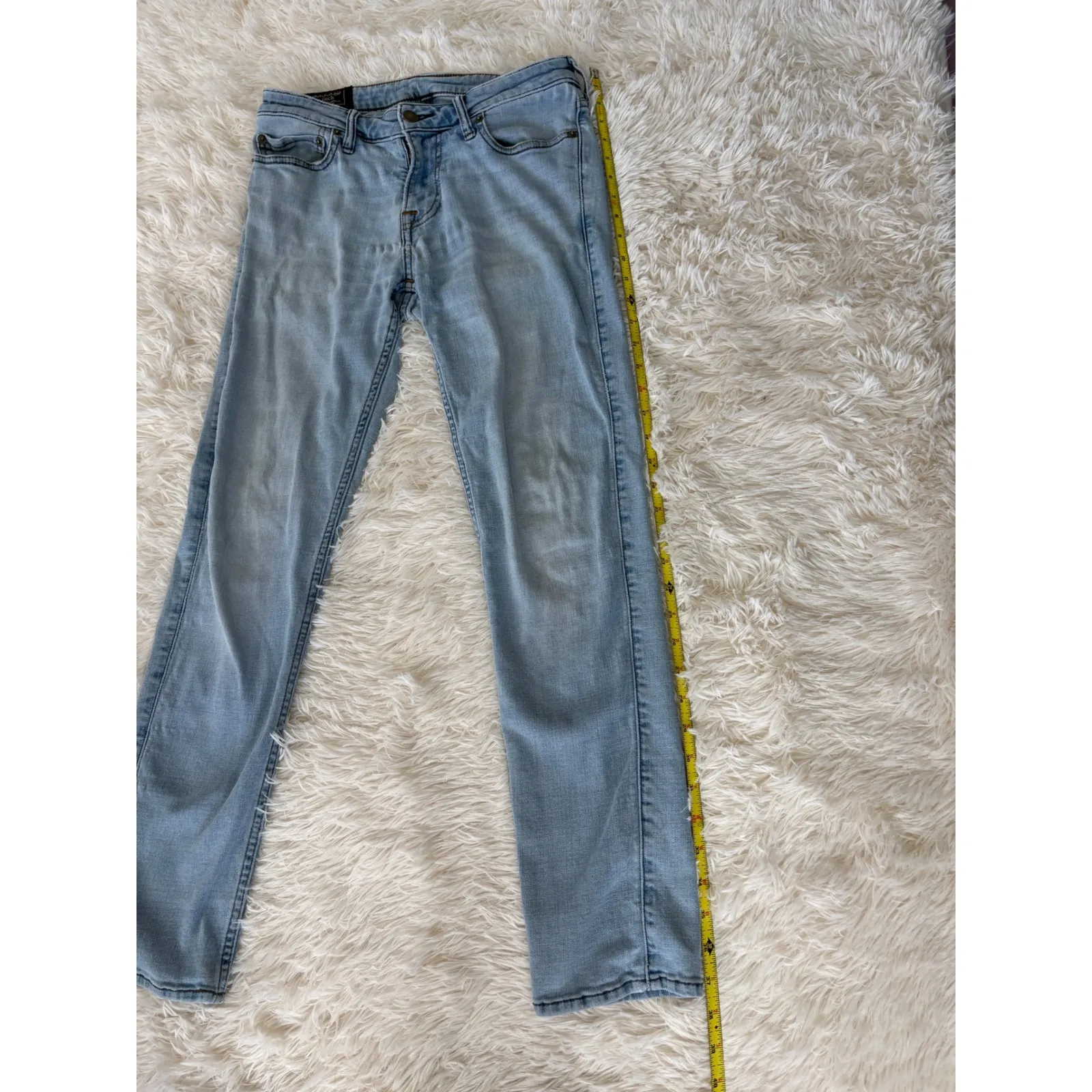 Abercrombie & Fitch Women 29x30 Athletic Slim‎ Stretch Light Wash Jeans Denim - Image 8