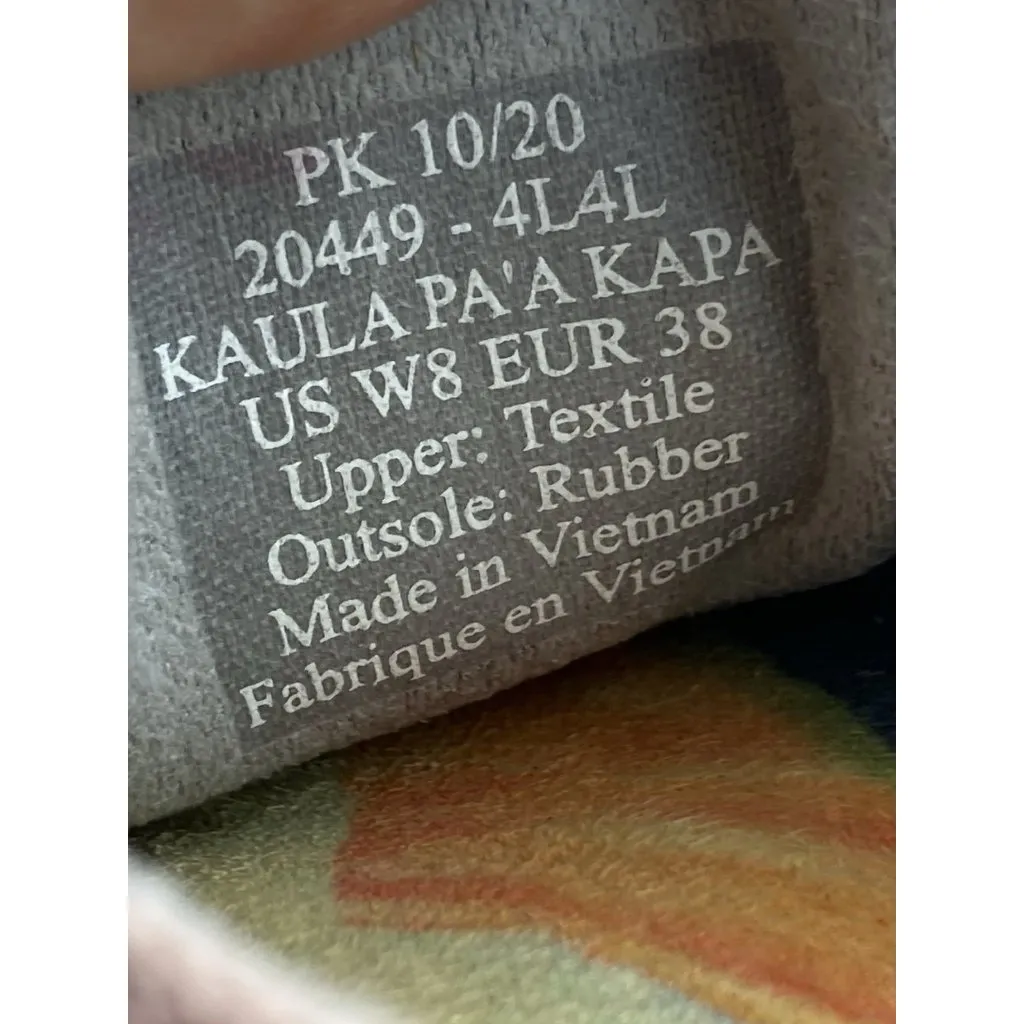 *Olukai Pink Kaula Pa'a Kapa Espadrilles Shoes Womens Size 8 Fold Heel Slip On - Image 14