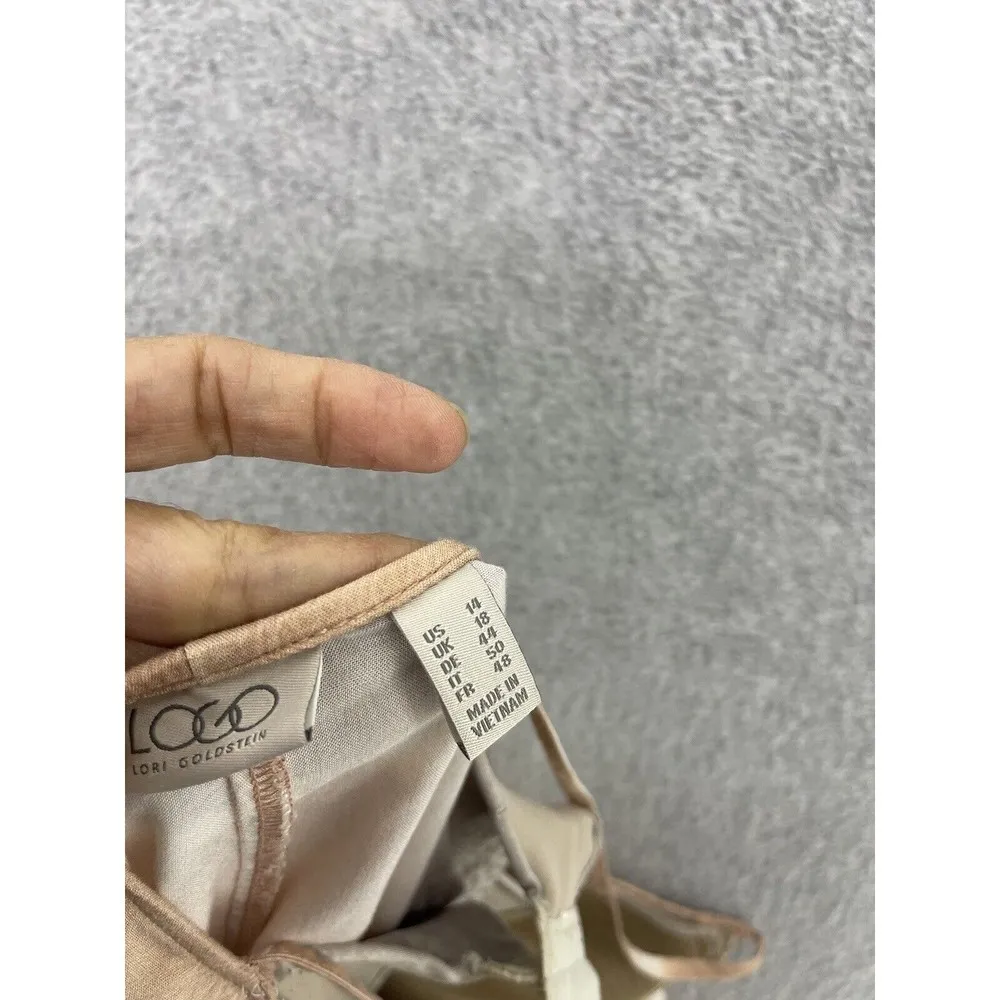 LOGO Lori Goldstein Women's Sleep Shirt With Underwire Bra Size 14 Tie Dye - Image 5