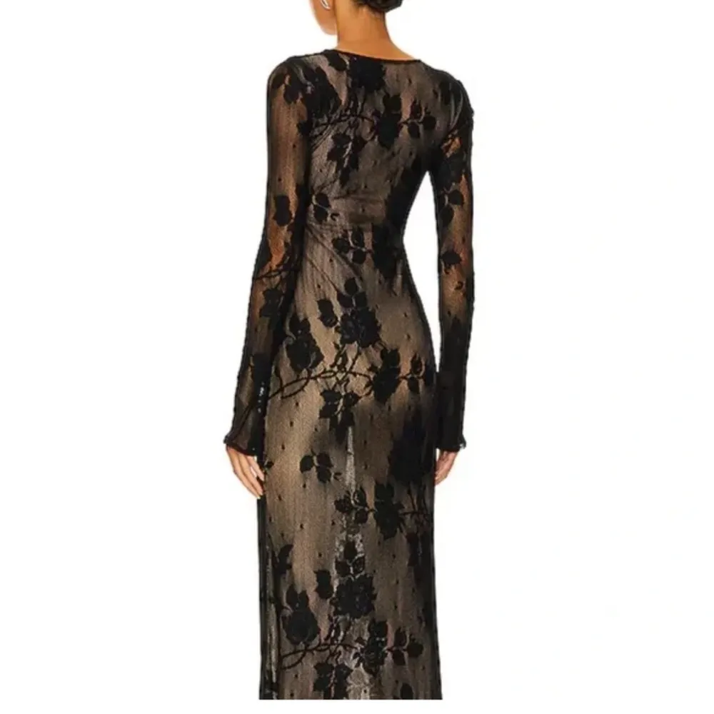 NBD  Letina Maxi Dress in Black size Medium Revolve Lace - Image 3