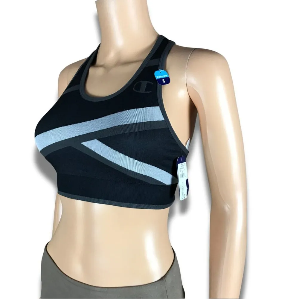CHAMPION Colorblocked Racerback Compression Padded Sports Bra NWT S - Image 3