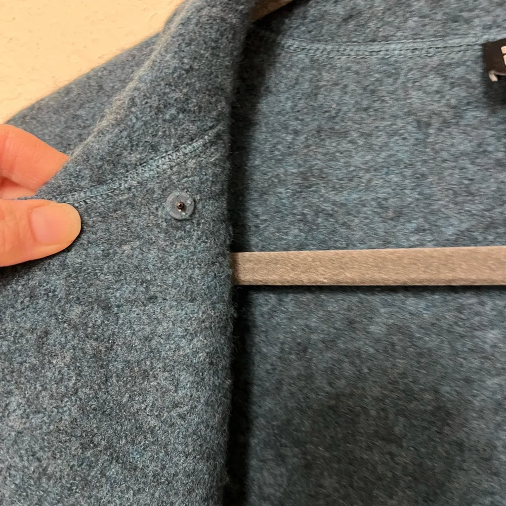 Eileen Fisher Women's Teal boiled wool jacket - Image 5