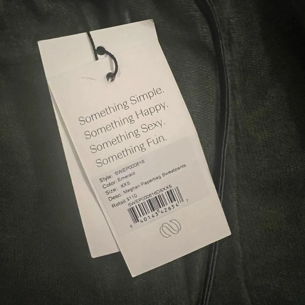 NWT something navy xxs green pants - Image 6