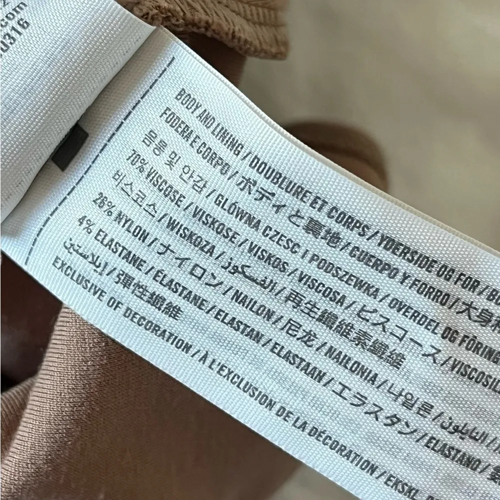 NWOT Abercrombie & Fitch Soft A&F Collection Neutral Brown Bodysuit SIZE L - Image 7