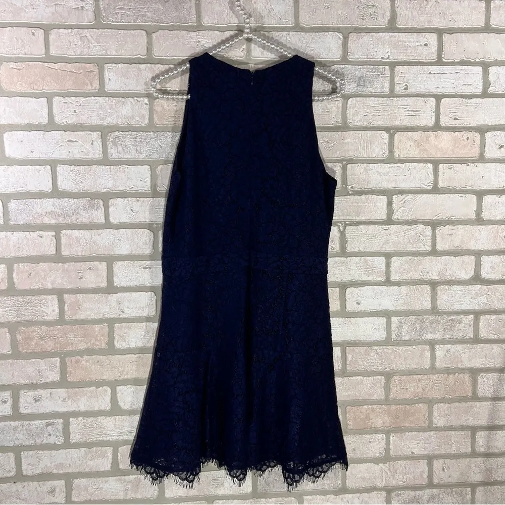 Joie Adisa Navy Lace Overlay Dress Size 10 - Image 7