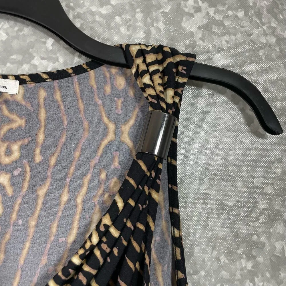 Kenneth Cole Women's Animal Print Mobwife Sleeveless Top - Size Medium - Metal - Image 2