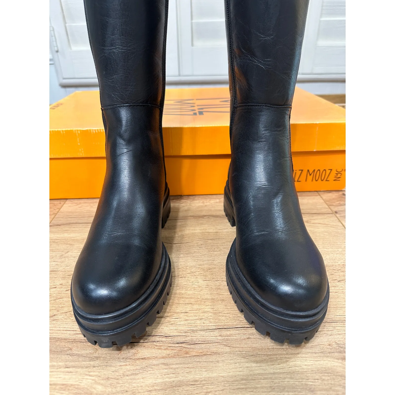 Miz Mooz Womens Loren Knee High Zip Up Black Boots Leather Sz 5.5/6 US 36 EU NIB - Image 7