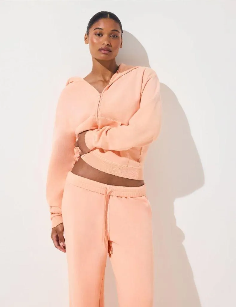 Skims French Terry Straight Leg Pant in Cantaloupe, Size Large - Image 2