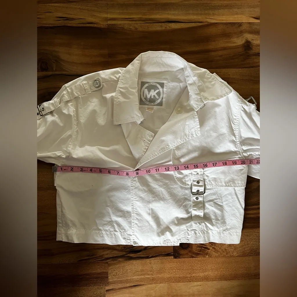 NWOT - M - MICHAEL KORS - White Double-Breasted Jacket crop - Image 11