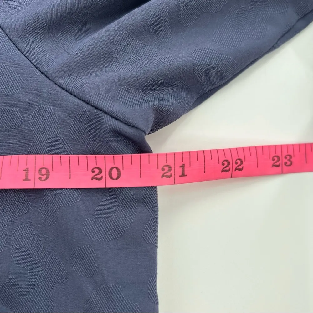 Athleta Brooklyn Bomber Jacket in Blue Leopard Size M - Image 5