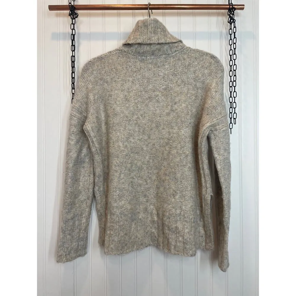 Marled Gray Turtle Neck Pullover Sweater Size XS - Image 2