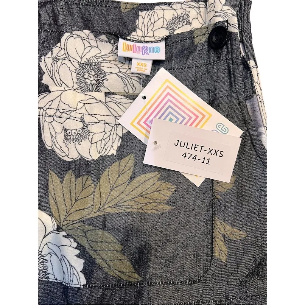 LuLaRoe Juliet Floral Jumpsuit Women's 2XS Multicolor Casual Relaxed Fit - Image 3