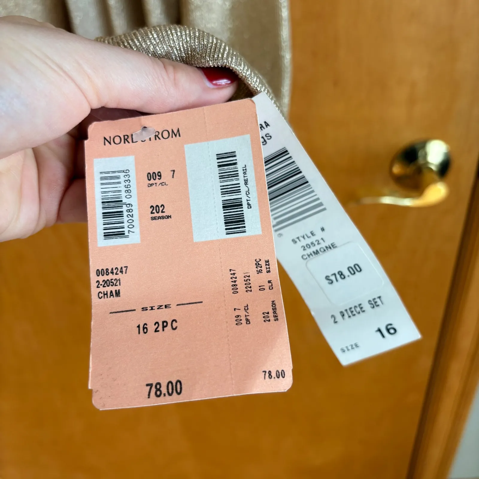 Jeffrey & Dale Evenings Tom Barra Gold Knit 2 Piece Set Jacket Tank Top Size 16 - Image 4