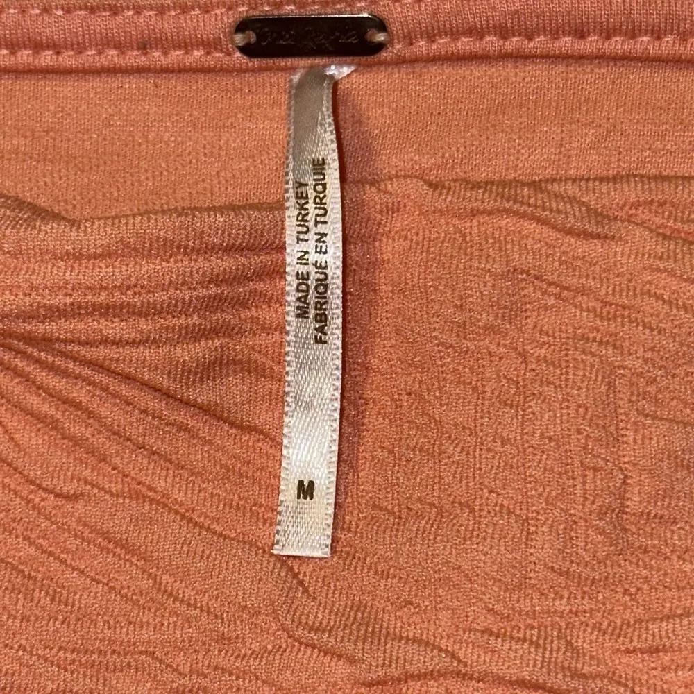 Free People Dress Medium Violet Cute Babydoll Relaxed Ruffle Tie Back Grapefruit - Image 9