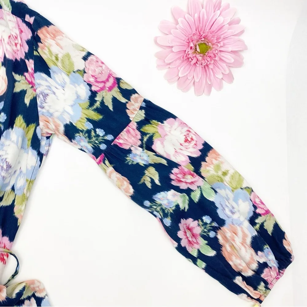 Maaji X Anthropologie Floral Sustainable Aubree Kimono Wrap Maxi Dress Cover Up - Image 10