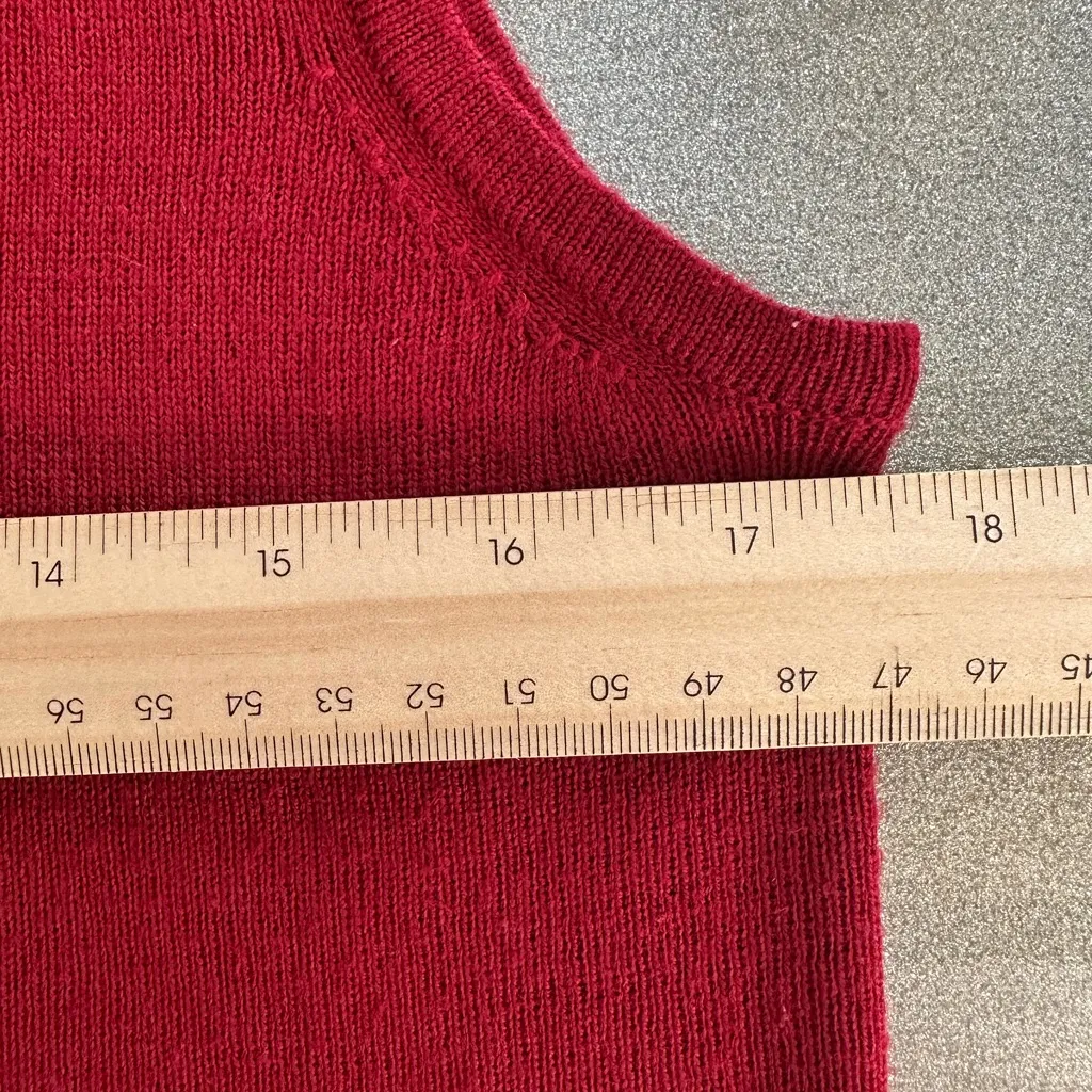 JH Collectibles Merino Wool Blend Vest Vintage Preppy Style (1005) Red - Image 6