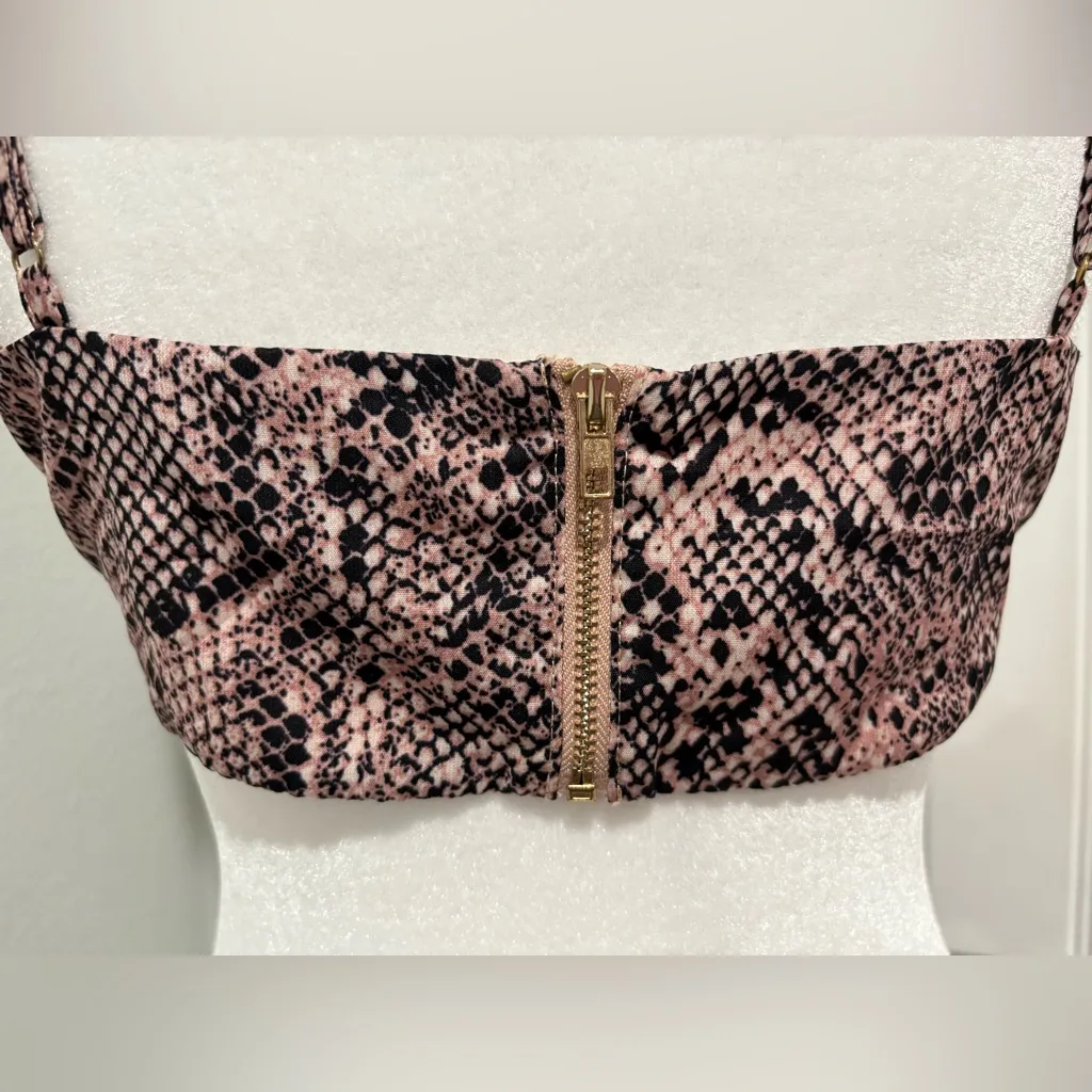 Superdown Blush Pink Snake Print Dress Size L - Image 6