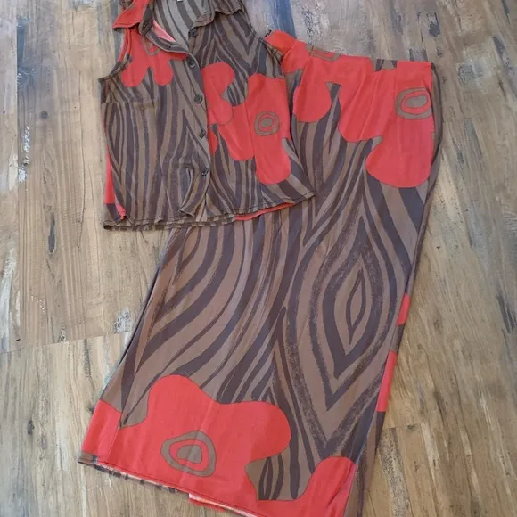 TREND by Les Copains  Skirt Set Outfit Made in Italy 42 6 Skirt Top - Image 2