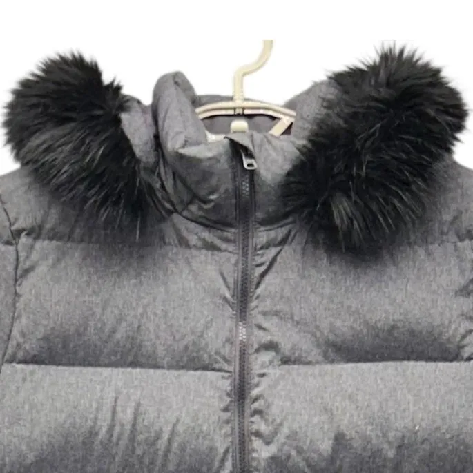 Lands End 80 Down Long Maxi Puffer Coat Large Gray - Image 3