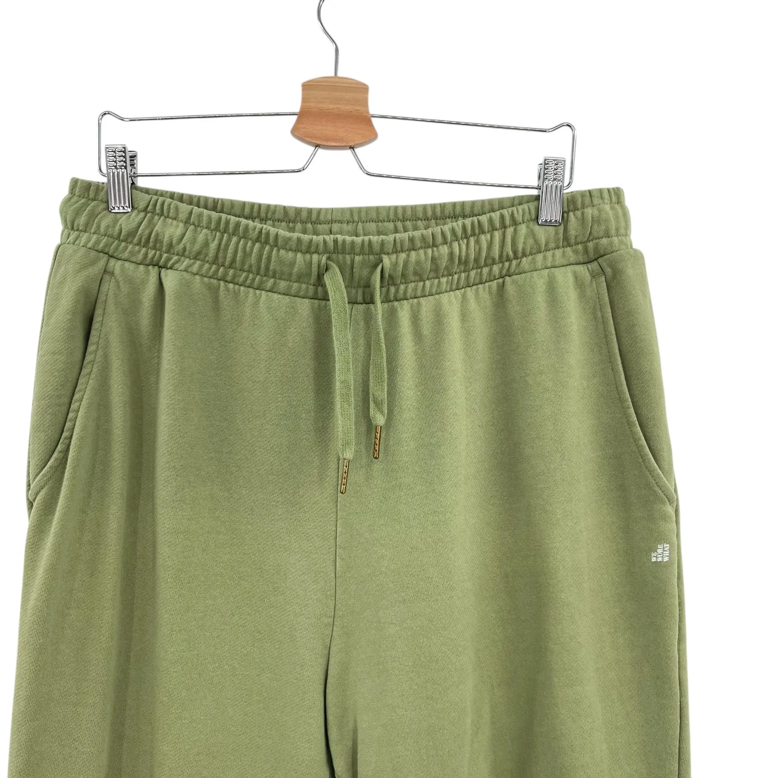 WeWoreWhat Sweatpants Joggers Terry Knit Drawstring Sage Green Size XL‎ - Image 4
