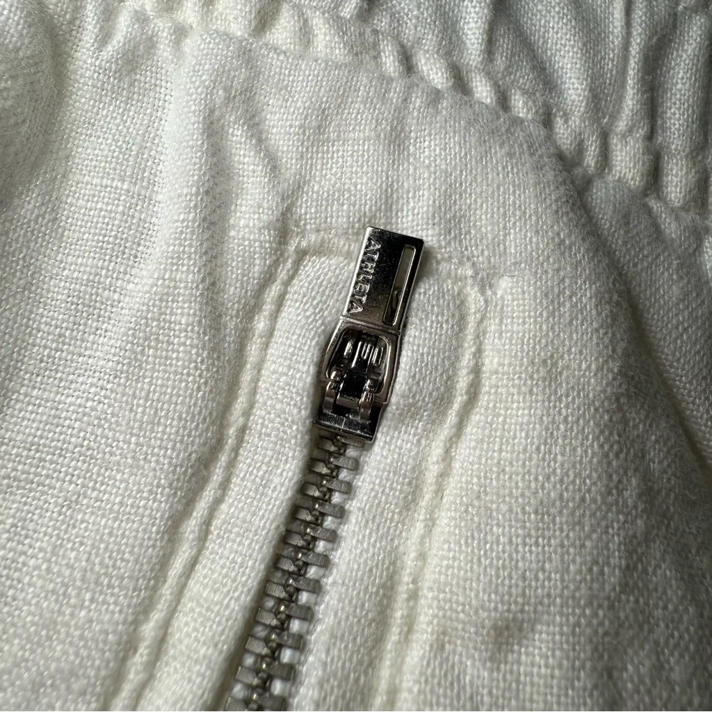 Athleta White Cabo Linen Wide Leg Pants - Image 4