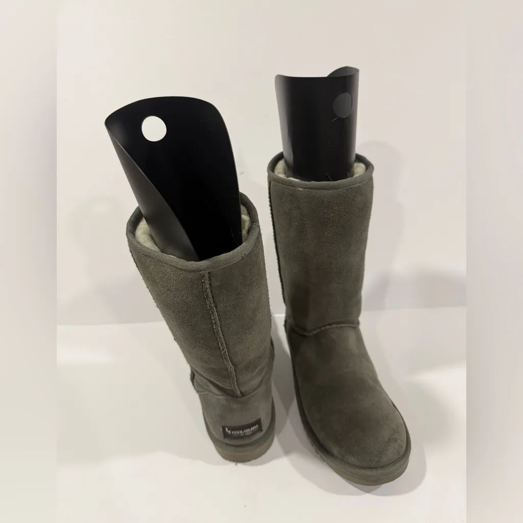 Koolaburra by UGG Tall Gray Shearling Boots Women’s 7 Classic Cozy Winter - Image 4