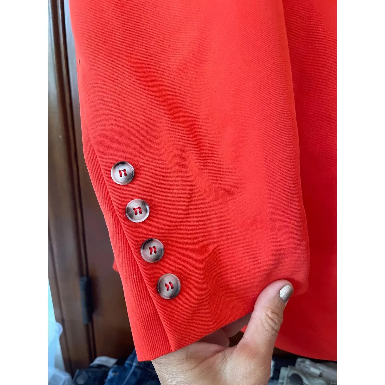 Flawless  double button Blazer poppy Red size xl - Image 4