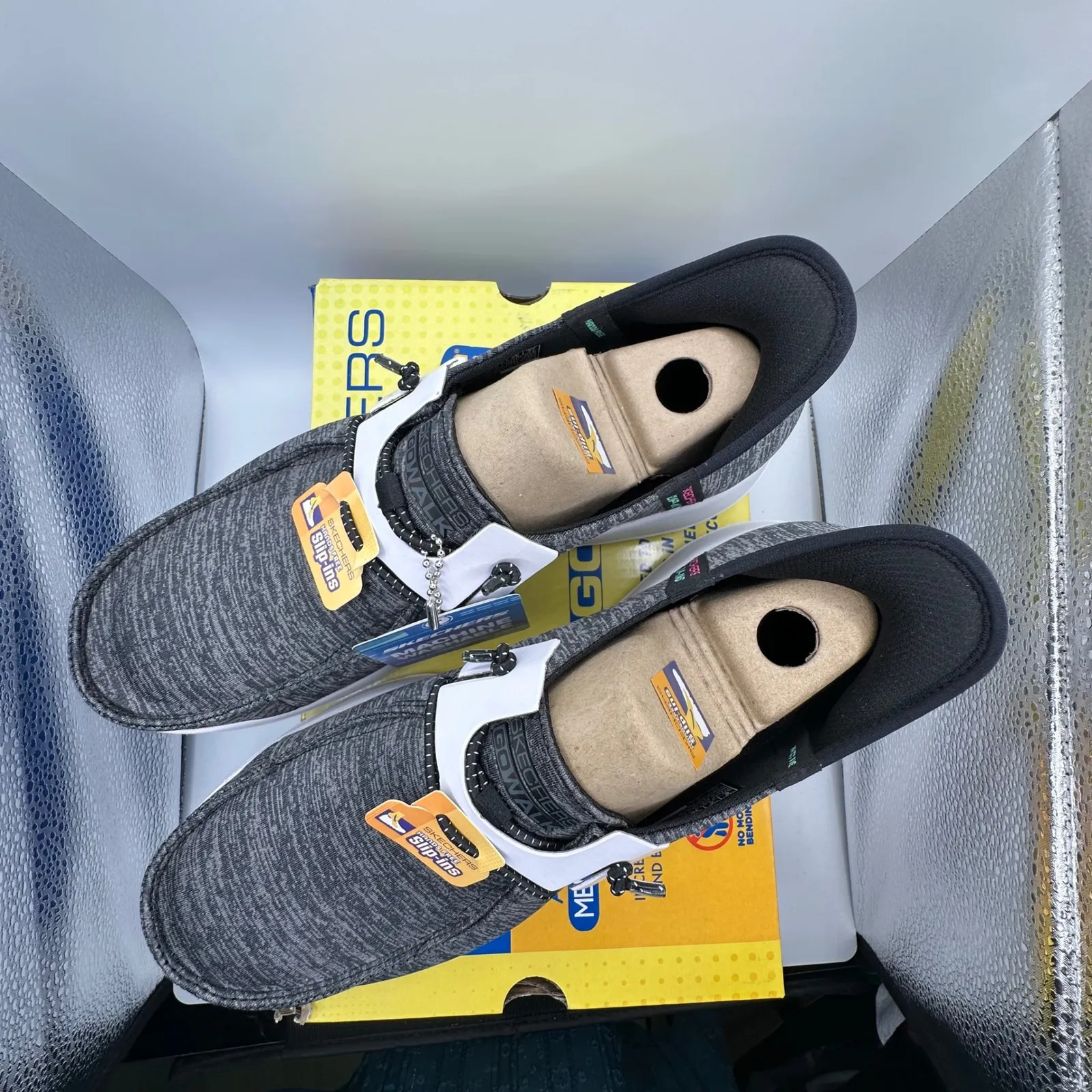 Skechers Slip Ins Go Walk Joy Ibis grey Women's Size 8 Machine Washable Vegan - Image 4