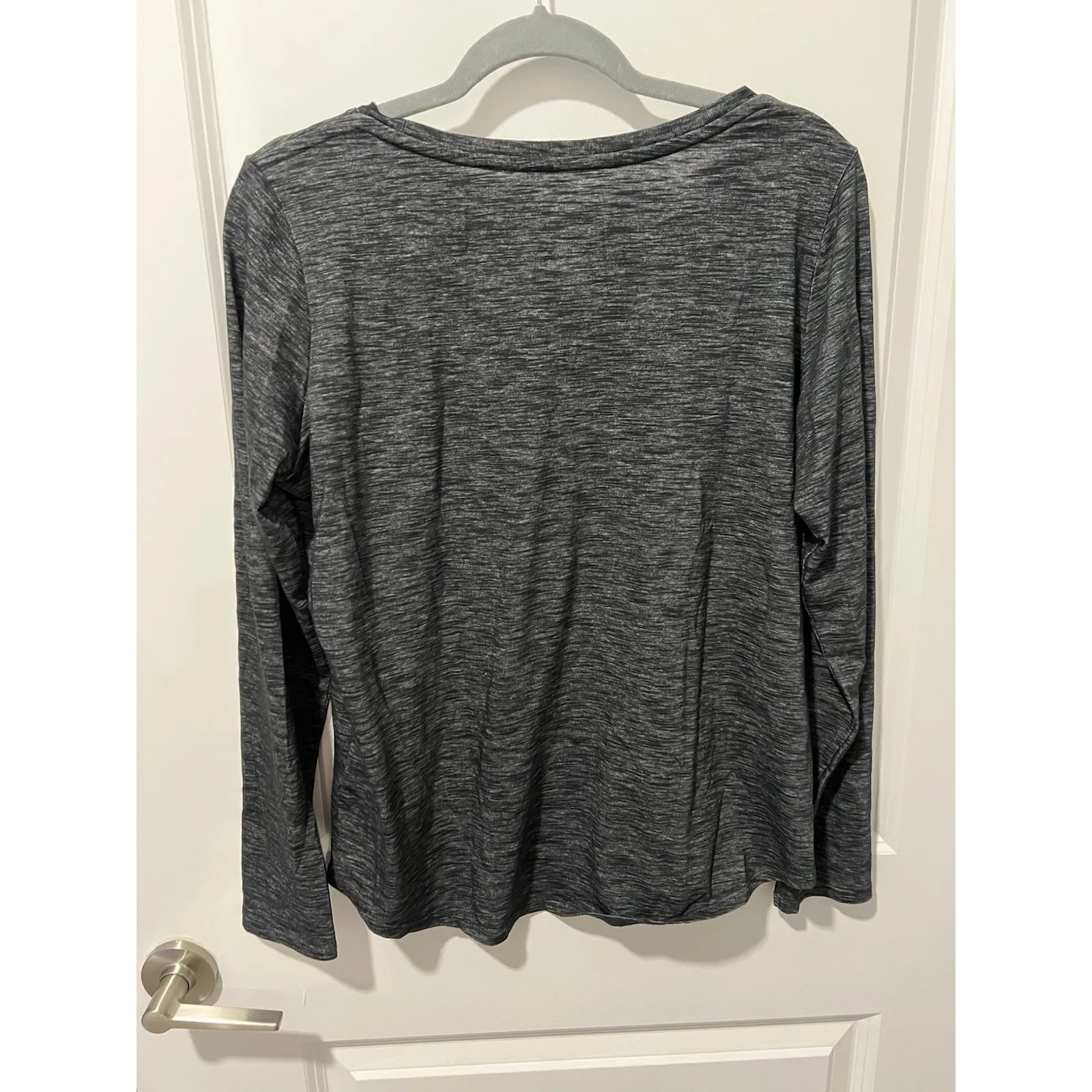 ✨Air Force Falcons Nike Dri-Fit Long Sleeve Shirt Women's Gray/Heather Blue Logo - Image 2